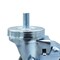 Bk Resources 4-inch Threaded Stem Casters, GY Rubber Wheels, Brake, 300lb Cap, Oil/Grease/Water Resistant, 4PK 4SBR-4ST-GR-PS4 - alternate 2